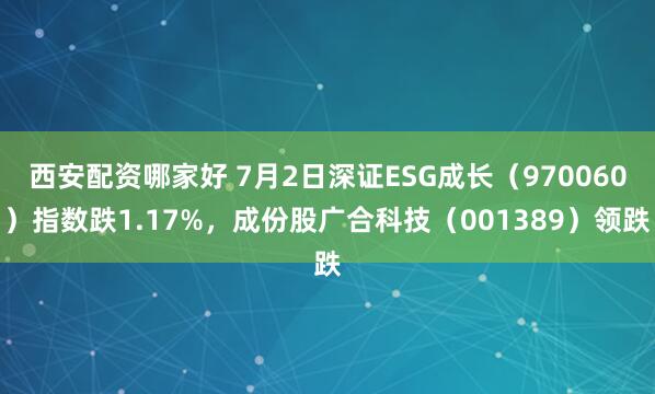 西安配资哪家好 7月2日深证ESG成长（970060）指数跌1.17%，成份股广合科技（001389）领跌